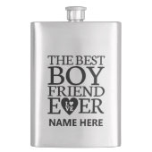 彼氏パーソナライズされたを誘う フラスク (正面)