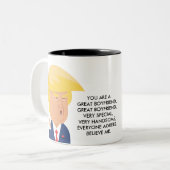 彼氏パーソナライズされたギフトおもしろい彼氏ギフト ツートーンマグカップ (正面左)