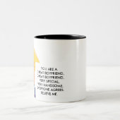 彼氏パーソナライズされたギフトおもしろい彼氏ギフト ツートーンマグカップ (中央)
