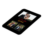 彼氏パーソナライズされた写真バレンタインデー マグネット (左側)