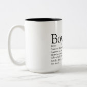 彼氏パーソナライズされた定義カッコいいおもしろい ツートーンマグカップ (左)
