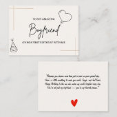 彼氏パーソナライズされた誕生日カード ノートカード (正面/裏面)