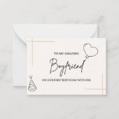 彼氏パーソナライズされた誕生日カード ノートカード (正面)