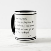 彼氏感謝してい マグカップ (正面左)