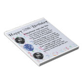 彼氏詩50歳の誕生日 ノートパッド (アングル)