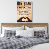 彼氏・夫へのラブバースデークォート キャンバスプリント (インサイチュ (寝室))