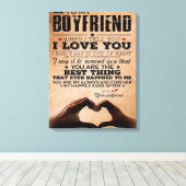 彼氏・夫へのラブバースデークォート キャンバスプリント (インサイチュ (ウッドフロア))