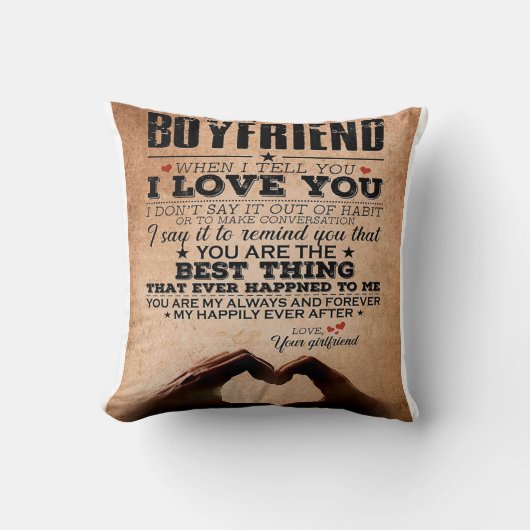 彼氏・夫へのラブバースデー名言 クッション (正面)