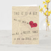 彼氏/夫への挨拶メッセージ カード (黄色い花)