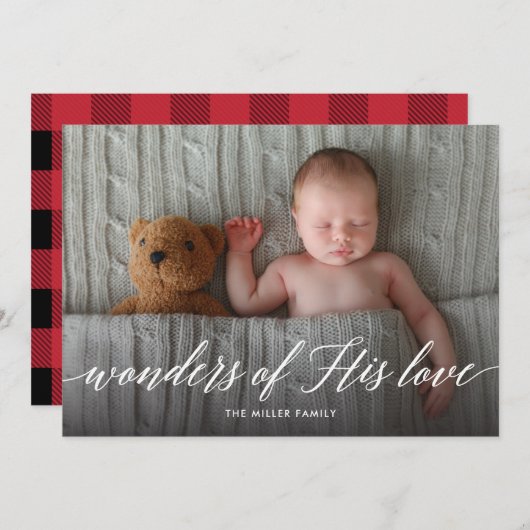 彼疑問に思の愛の休日の写真カード シーズンカード (正面/裏面)