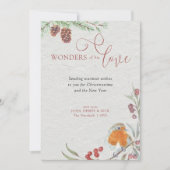 彼疑問に思の愛の聖降誕祭ロビンとパイン シーズンカード (正面)