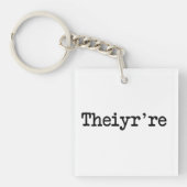 彼等のTheiyr'reそこにそれらは文法タイプエラーです キーホルダー (正面)
