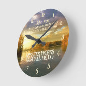 彼素晴らしはヨハネ14:12を行なうであろう ラウンド壁時計 (傾斜)