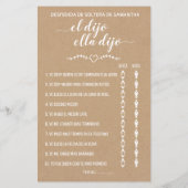 彼素朴はシャワーのバイリンガルゲームを言った (裏面)