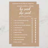 彼素朴はシャワーのバイリンガルゲームを言った (正面/裏面)