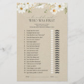 彼素朴は彼女はデイジーブライダルシャワーゲームと言った (正面)