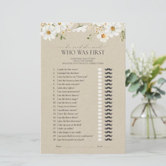 彼素朴は彼女はデイジーブライダルシャワーゲームと言った (スタンド正面)