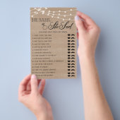 彼素朴は彼女はブライダルシャワーゲームと言った チラシ (ハンドル)