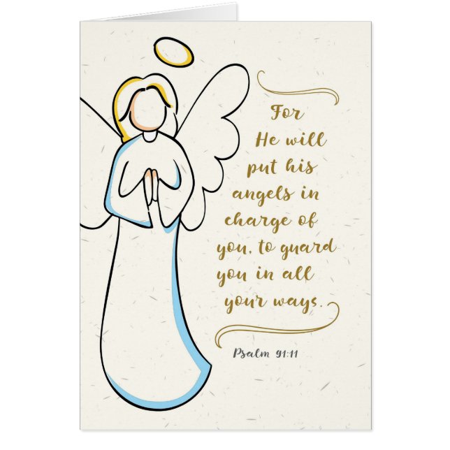 、彼置きますあなたを管理して彼の天使をよく得て下さい (正面)