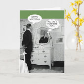 彼自身にヴィンテージを話しているハッピーバースデー1890の人 カード (黄色い花)