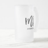 彼自身のパーソナライズされた フロストグラスビールジョッキ (正面右)