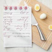 彼自身のhandwritのパパのビスケットおよびグレービーのレシピ キッチンタオル (四つ折り)