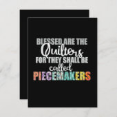 彼賛美らは断片的なキルターである サンキューカード (正面/裏面)