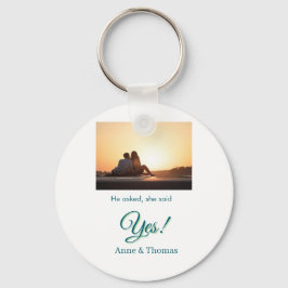 彼頼は彼女はyes写真の青婚約した緑と言った キーホルダー