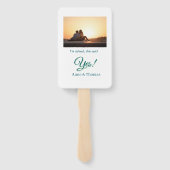 彼頼は彼女はyes写真の青婚約した緑と言った ハンドファン (裏面)