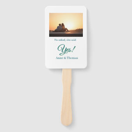 彼頼は彼女はyes写真の青婚約した緑と言った ハンドファン