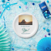 彼頼は彼女はyes写真の青婚約した緑と言った ペーパープレート (パーティー)