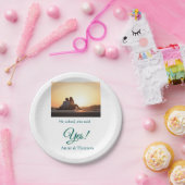 彼頼は彼女はyes写真の青婚約した緑と言った ペーパープレート (パーティー)