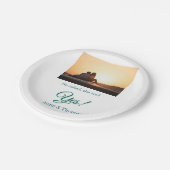 彼頼は彼女はyes写真の青婚約した緑と言った ペーパープレート (アングル)