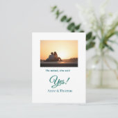 彼頼は彼女はyes写真の青婚約した緑と言った ポストカード (スタンド正面)