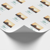 彼頼は彼女はyes写真の青婚約した緑と言った ラッピングペーパー (角)