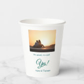 彼頼は彼女はyes写真の青婚約した緑と言った 紙コップ (裏面)