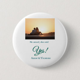 彼頼は彼女はyes写真の青婚約した緑と言った 缶バッジ