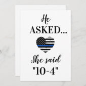 彼頼は10-4の法執行機関と結婚言った セーブザデート (正面/裏面)