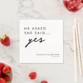 彼頼はYesモダン婚約パーティ スタンダードカクテルナプキン (インサイチュ)