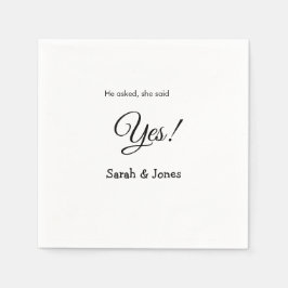 彼頼はyes婚約シンプルミニマルと スタンダードカクテルナプキン