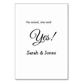 彼頼はyes婚約シンプルミニマルと テーブルナンバー