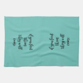 彼食べ物を与えらは台所で来ある キッチンタオル (横)