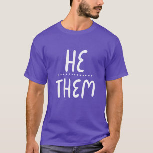 彼/彼らは手書きTシャツを発音する Tシャツ
