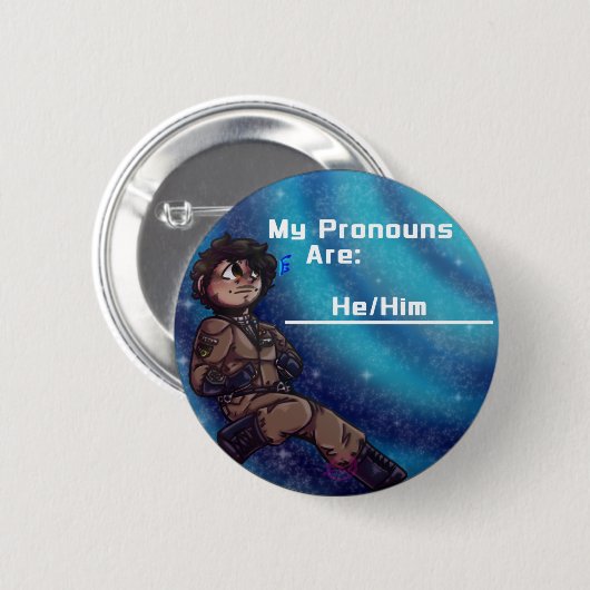 彼/彼マーキプライヤーのヘッドエンジニア!代名詞のピンをマーク 缶バッジ (正面&裏面)