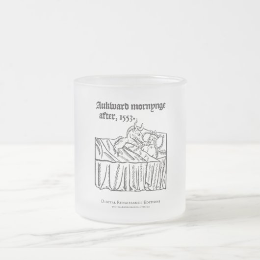 彼/彼女の内気に何か フロストグラスマグカップ (中央)