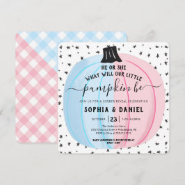 彼/彼女の小さなカボチャの性別がハロウィーンを暴露 招待状