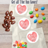 彼、彼女、私たちのお気に入りのブライダルシャワー結婚式の引き出物 ラウンドシール