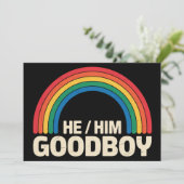 彼 彼 良い少年 虹 LGBTQ ゲイ プライド アライ 招待状 (スタンド正面)