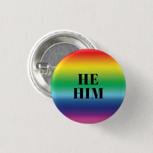 彼、彼、Lgbtq Lgbt虹の色を発音する 缶バッジ