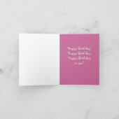 彼vs.サルの誕生日 カード (内部)